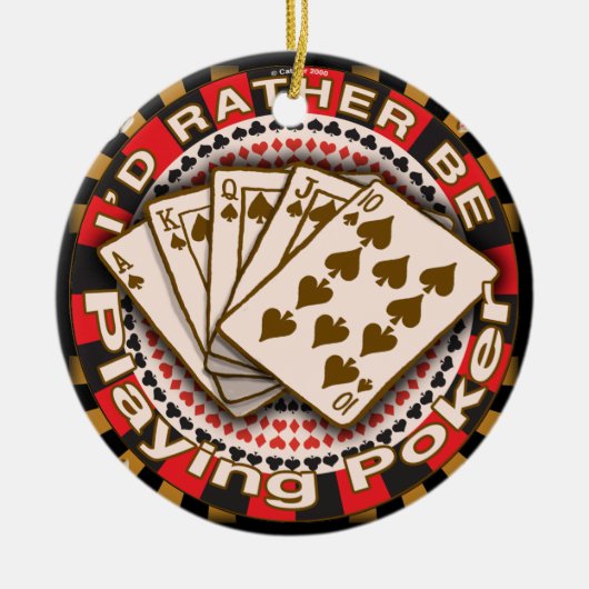 Ornement Rather Play Poker (Devant)