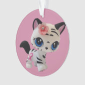Ornement rayé de Kitty de tigre (devant)