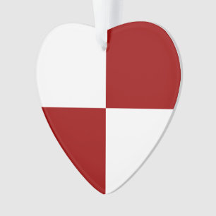 Ornement Rectangles rouge et blanc