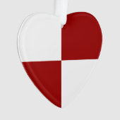 Ornement Rectangles rouge et blanc (devant)