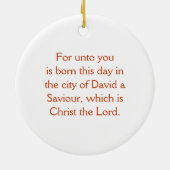 Ornement religieux de Noël (Dos)