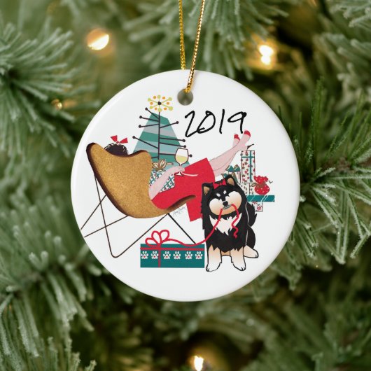 ORNEMENT RETRO FINNISH LAPPHUND 2019 (Arbre)