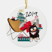 ORNEMENT RETRO FINNISH LAPPHUND 2019 (Devant)