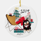 ORNEMENT RETRO FINNISH LAPPHUND 2019 (Dos)