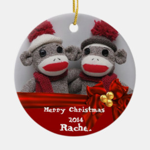Ornement ROND 2014 de BFF de singe MIGNON de