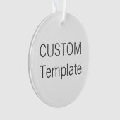 Ornement ROND acrylique fait sur commande d'arbre (devant)