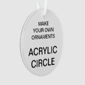 Ornement ROND acrylique fait sur commande d'arbre (devant)