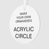 Ornement ROND acrylique fait sur commande d'arbre (devant)