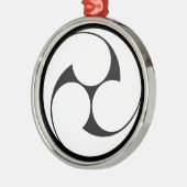 ORNEMENT ROND ARGENTÉ 左 三 つ 巴 (地 き 抜) (Gauche)