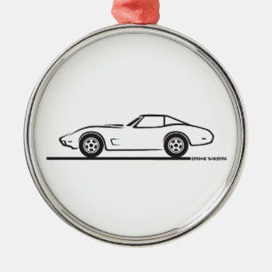 Ornement Rond Argenté 1974 1975 1976 1978 Chevrolet Corvette Hard Top T