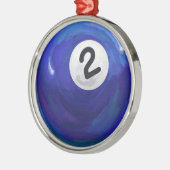 Ornement Rond Argenté 2 balles (Gauche)