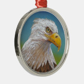 Ornement Rond Argenté Aigle (Droite)
