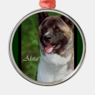Ornement Rond Argenté Akita Art