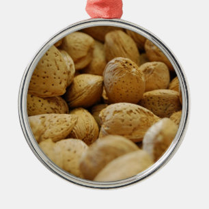 Ornement Rond Argenté Amandes