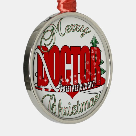 ORNEMENT ROND ARGENTÉ ANESTHESIOLOGUE DE NOËL (Droite)