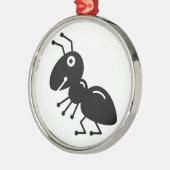 Ornement Rond Argenté Ant (Gauche)