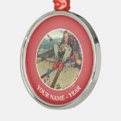 Ornement Rond Argenté April Fool, 1945 (Gauche)