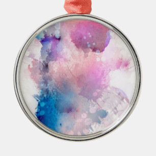 Ornement Rond Argenté Aquarelle