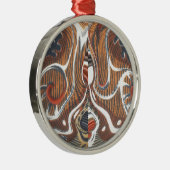 Ornement Rond Argenté Art Abstrait africain (Droite)