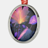 Ornement Rond Argenté Autumn Leaves (Gauche)