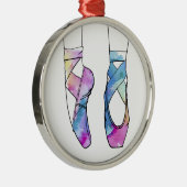 Ornement Rond Argenté Ballerina Cute Ballet (Droite)