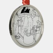 Ornement Rond Argenté Bande dessinée 5621 de cour (Droite)