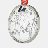 Ornement Rond Argenté Bande dessinée 5621 de cour (Gauche)