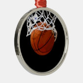 Ornement Rond Argenté Basket (Droite)