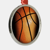 Ornement Rond Argenté Basket (Droite)