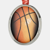 Ornement Rond Argenté Basket (Gauche)