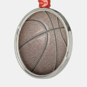 Ornement Rond Argenté Basket (Gauche)