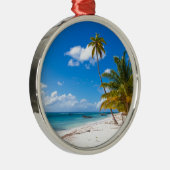 Ornement Rond Argenté Beach à Saona (Droite)