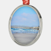 Ornement Rond Argenté Beachs irlandais (Gauche)