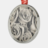 Ornement Rond Argenté Beauté velours vintage (Gauche)