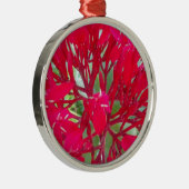 Ornement Rond Argenté Belle fleur de sang Milkweed Art Imprimer/Graphiqu (Droite)