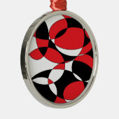Ornement Rond Argenté Black, white and red ellipticals (Droite)