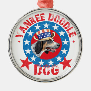 Ornement Rond Argenté Bluetick patriotique