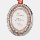 Ornement Rond Argenté Bonne fête des mères (Gauche)