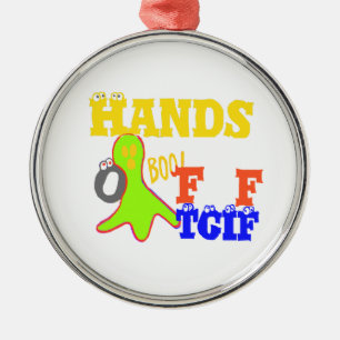 Ornement Rond Argenté Boo d'or ! Fille TGIF Merci Dieu Son Vendredi Haku