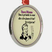 Ornement Rond Argenté Bunco - Dilema drôle (Droite)