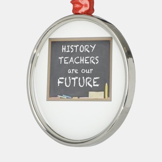 ORNEMENT ROND ARGENTÉ CADEAUX POUR DES PROFESSEURS D'HISTOIRE (Gauche)