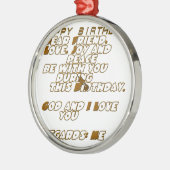 Ornement Rond Argenté Carte d'anniversaire pour un ami chrétien (Gauche)