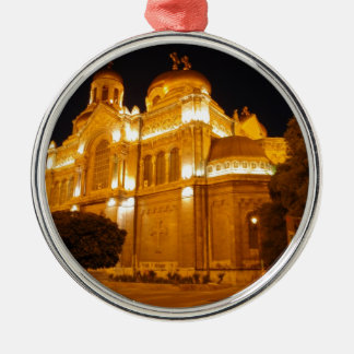 Ornement Rond Argenté Cathédrale de Varna la nuit
