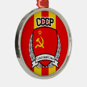 ORNEMENT ROND ARGENTÉ CCCP (Droite)
