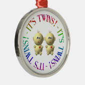 Ornement Rond Argenté Ce sont des jumeaux ! (Droite)