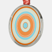 Ornement Rond Argenté Cercles colorés 03 (Gauche)