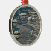 Ornement Rond Argenté Chanson de cygne (Droite)