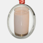 Ornement Rond Argenté Chocolate Milk (Gauche)