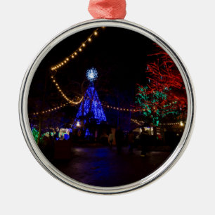 Ornement Rond Argenté Christmas Lights Galore