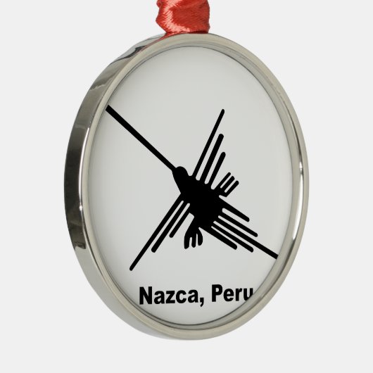 Ornement Rond Argenté Colibri Nazca, Pérou (Droite)